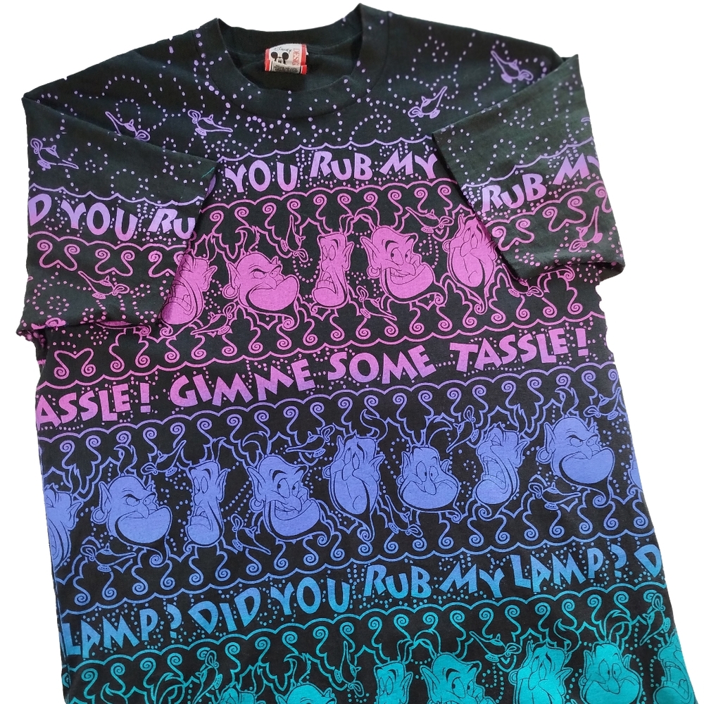 Vintage 90's Disney Aladdin Genie All Over Print